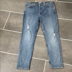 RE/DONE 90s‎ High Rise Ankle Crop Jean size 30
